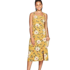 Floral Midi Dress Adjustable Straps